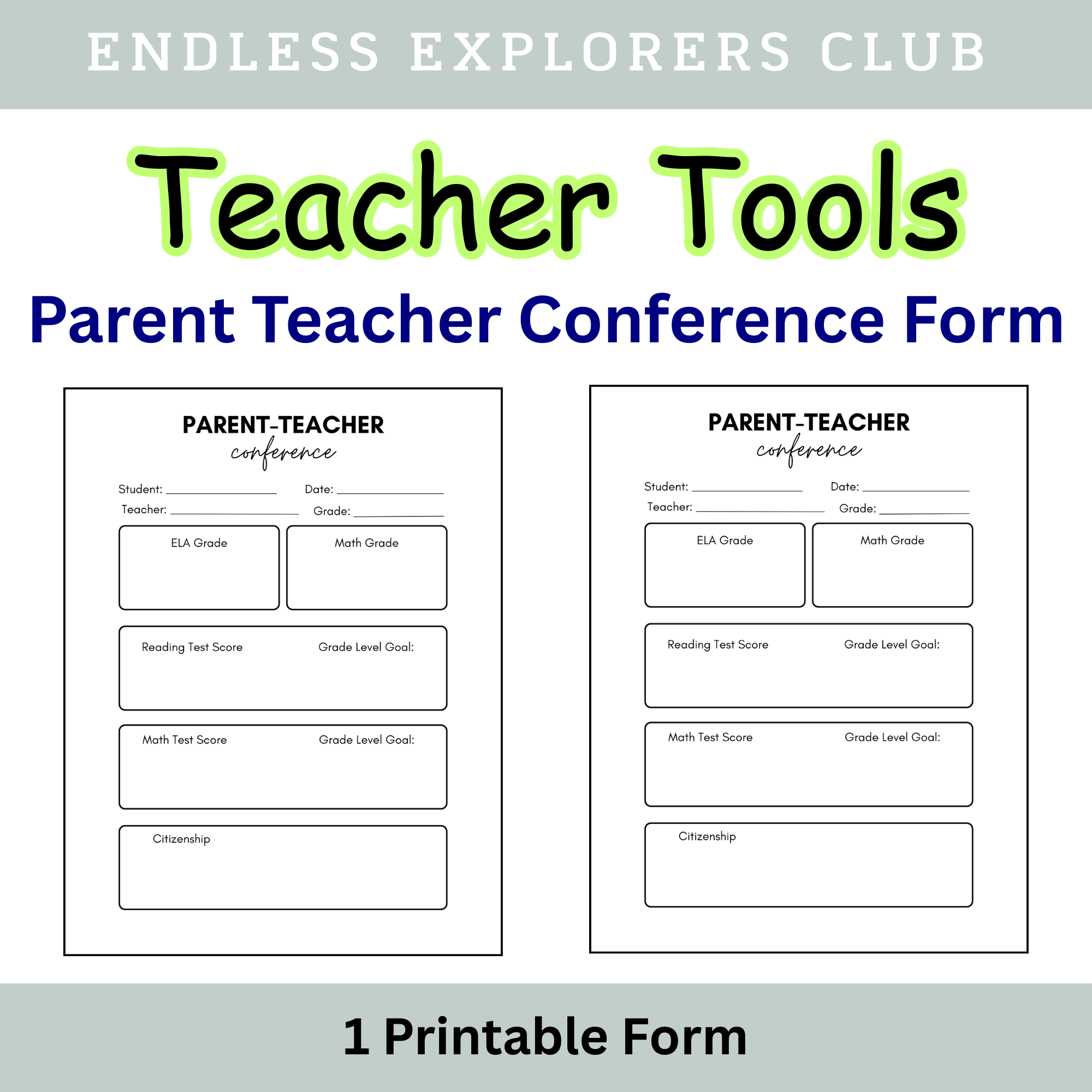 Parent Teacher Conference Form