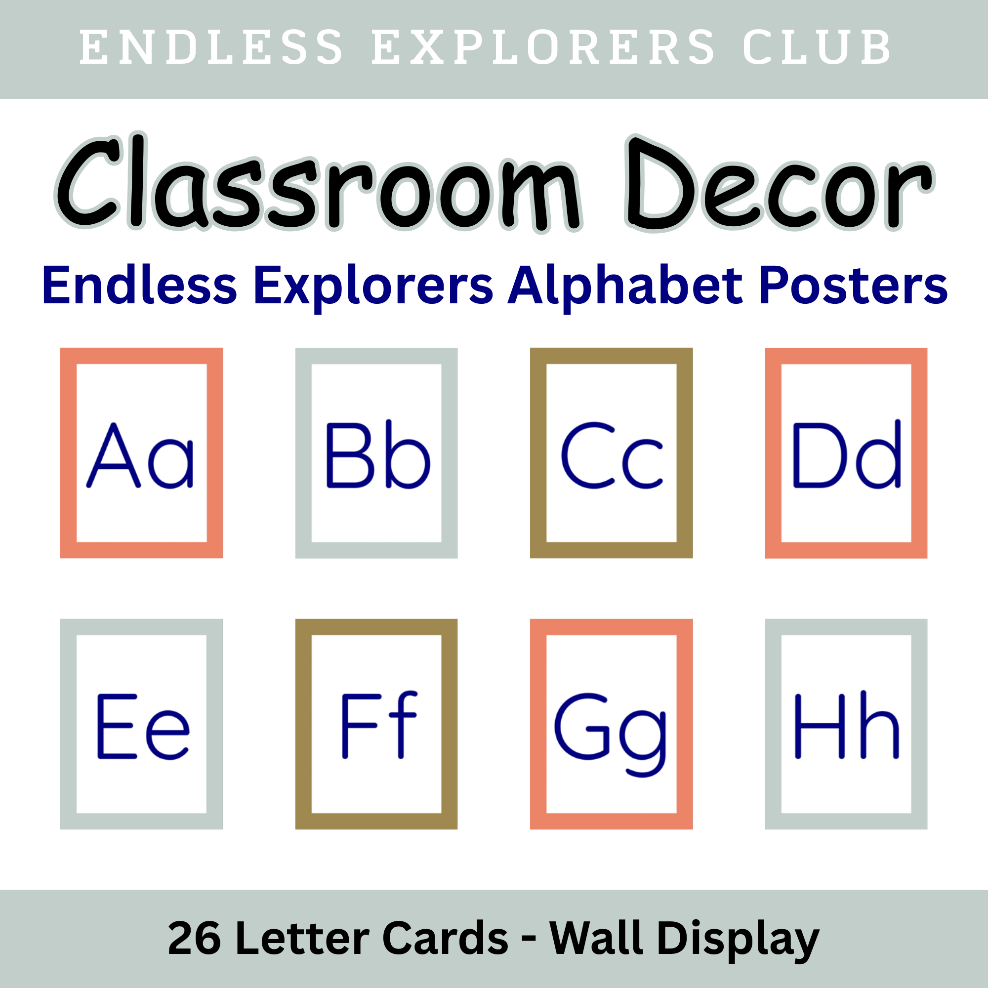 Endless Explorers Printable Alphabet Posters
